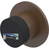 KWS Wandt�rpuffer 2069, � 30 mm, L�nge 28 mm, Aluminium dunkelbraun eloxiert