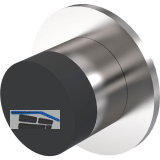 KWS Wandt�rpuffer 2069, � 30 mm, L�nge 28 mm, Edelstahl matt