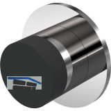 KWS Wandt�rpuffer 2069, � 30 mm, L�nge 28 mm, Edelstahl poliert