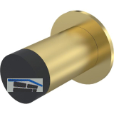 KWS Wandt�rpuffer 2074, � 30 mm, L�nge 60 mm, Aluminium messingf�rbig eloxiert