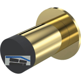 KWS Wandt�rpuffer 2075, � 30 mm, L�nge 80 mm, Messing poliert