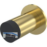 KWS Wandt�rpuffer 2077, � 30 mm, L�nge 120 mm, Messing matt