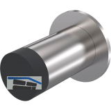 KWS Wandt�rpuffer 2077, � 30 mm, L�nge 120 mm, Edelstahl matt