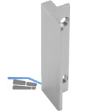 MARCHESI Balkont�rgriff L�nge 60 mm, Aluminium Edelstahl-Effekt