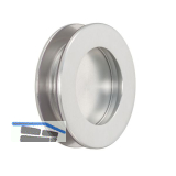 KWS Schiebet�rmuschelpaar 5254 rund, Glasst�rke 8 - 10 mm, Alu silber eloxiert