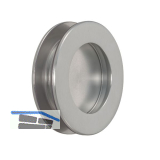 KWS Schiebet�rmuschelpaar 5254 rund, Glasst�rke 8 - 10 mm, Alu Edelstahl-Effekt