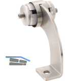 KWS Mittelst�tze WS gebogen 90�, Rundrohr, f. Au�en � 35mm, links,Edelstahl matt