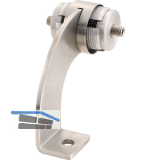 KWS Mittelst�tze WS gebogen 90�, Rundrohr, f. Au�en � 35mm,rechts,Edelstahl matt