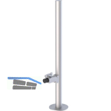 KWS T�rfeststeller 1920 gefedert, auf Rohr, Edelstahl silber lackiert