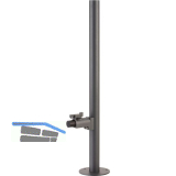 KWS T�rfeststeller 1920 gefedert, auf Rohr, Edelstahl anthrazit beschichtet