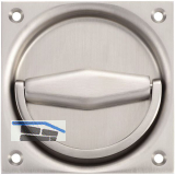 Klappringmuschelgriff KWS 5017, 90 x 90 mm, VK 8 mm, Stiftteil, silber eloxiert