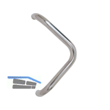 MARCHESI T�rgriff 4524 V - Form, 382mm, LA. 350mm, Edelstahl matt