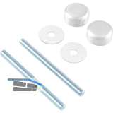 KWS Befestigungszubeh�r S1 - einseitig, M8 x 140, silber eloxiert