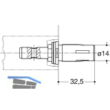 HEWI Befestigungszubeh�r BA 5.2 gerade - TS 40 - 50mm, Stahl verzinkt