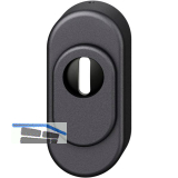 FSB Sicherheitsrosette 73 3249 oval PZ mit Kernziehschutz, Aluminium schwarz
