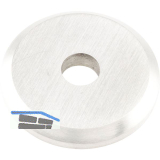 KWS St�tzrosette f. Holz/Glast�ren - � 35mm, silber eloxiert