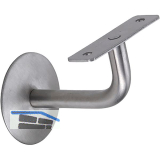 Handlauftr�ger mit Winkel, Wandabstand 75 mm, Edelstahl matt