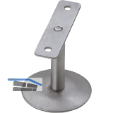 Handlauftr�ger flach, Rosetten � 60 mm, Wandabstand 58 mm, Edelstahl