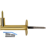 Handlauftr�ger Rosetten � 50 mm, Wandabstand 75 mm, Messing poliert