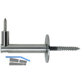 Handlauftr�ger Rosetten � 50 mm, Wandabstand 75 mm, Edelstahl matt