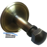 Handlauftr�ger zum Klemmen, Rosetten � 70 mm,Wandabstand 60 mm,Messing patiniert