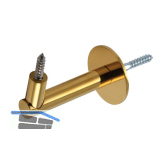 Handlauftr�ger Rosetten � 50 mm, Wandabstand 75 mm, Messing PVD-beschichtet