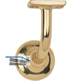 Handlauftr�ger mit Winkel Wandabstand 60 mm, Messing poliert