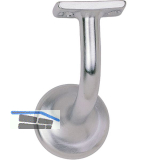 Handlauftr�ger mit Winkel Wandabstand 60 mm, Messing verchromt matt