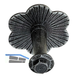 Handlauftr�ger zum Klemmen, Wandabstand 60, schwarz lackiert, patiniert