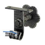 Handlauftr�ger mit Winkel, Wandabstand 60, schwarz lackiert, patiniert