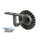 Handlauftr�ger mit Winkel, Wandabstand 90, schwarz lackiert, patiniert