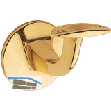 Handlauftr�ger mit gew�lbter Auflage, Wandabstand 65mm, Messing poliert