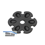 Zierrosette (Pfettenscheibe) � 80x4 mm, Bohr-� 17 mm, schwarz pulverbesch. (A)