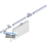 Schiebetorbeschlagset HELM 100 f�r Deckenmontage, max. 100 kg, Stahl verzinkt