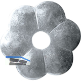 Zierrosette (Pfettenscheibe) � 80x4 mm, Bohr-� 17 mm, Stahl verzinkt (C)