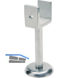 Trennwandst�tze U-f�rmig, Bodenabst. 102mm, Lichte Breite 40 mm, silber eloxiert