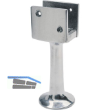 Trennwandst�tze U-f�rmig verstellbar Bodenabstand 100 mm, silber elox.