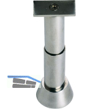 Trennwandst�tze gerade, verstellbar Bodenabstand 100-125 mm, Edelstahl