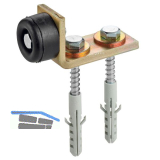 Torpuffer unten HELM 360 mit Befestigungsmaterial 200 kg Stahl verzinkt gelb