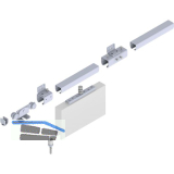 Schiebetorbeschlagset HELM 400 f�r Wandmontage, max. 400 kg, Stahl verzinkt