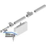 Schiebetorbeschlagset HELM 400 f�r Deckenmontage, max. 400 kg, Stahl verzinkt