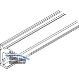 HAWA-Junior 40 Holz Winkelprofil Wandmontage L=2000 mm T�rst�rke bis 42mm silber