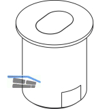 Bodenh�lsen mit Deckel, Stahl verchromt