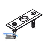 Schlie�blech zu Stangenschloss HAWA, Stahl verchromt