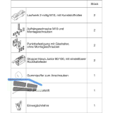 HAWA Junior 80/GP Beschlagset Glas ESG/VSG 8-12 mm ohne Laufschiene