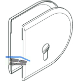 HAWA Toplock Abdeckkappenset rund Profilzylinder Kunststoff verchromt matt