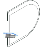 HAWA Toplock Abdeckkappe blind rund f�r Gegenkasten Kunststoff verchromt matt