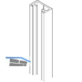 HAWA Wandanschlussprofil f�r Glast�ren L=2500 mm Aluminium farblos eloxiert