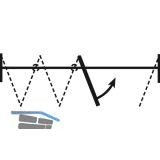 Dreht�rgarnitur HAWA-Variofold 80/H an Faltpaket, ohne Laufwerk und Drehlager
