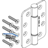 Scharnier HAWACenterfold/Variofold 80/H, m. Schwerlastlagern, Edelstahl